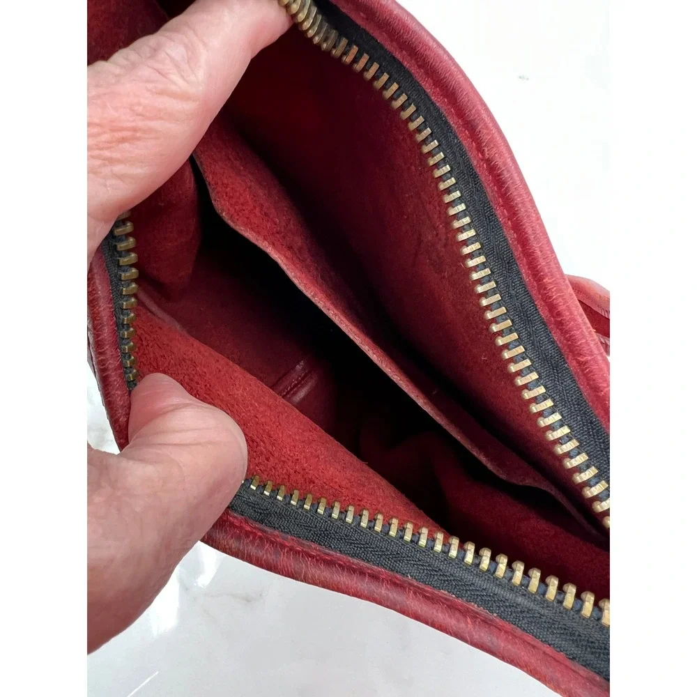 Vintage Coach 9950 Janice Legacy Shoulder Bag Red Leather